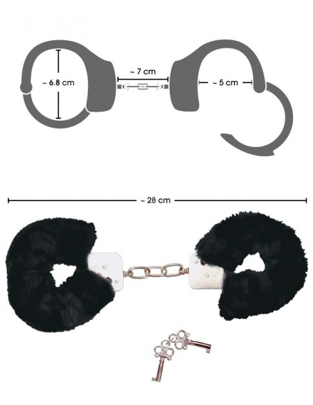 Kajdanki Handcuffs Black - Kajdanki erotyczne - 4