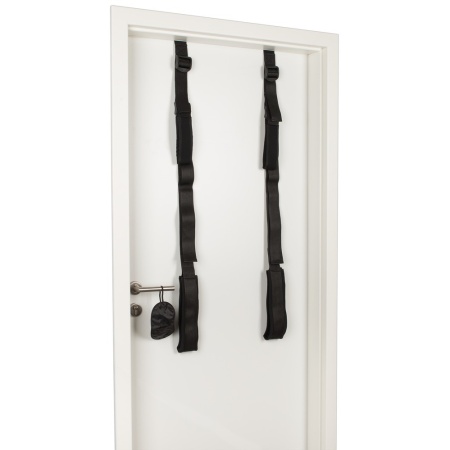 Huśtawka miłosna do drzwi Fantasy Door Swing Black – dwa akrylowe pręty, regulacja pasów 46–92 cm, nośność do 120 kg - 3