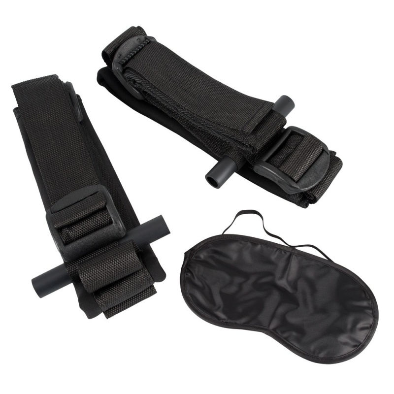 Huśtawka miłosna do drzwi Fantasy Door Swing Black – dwa akrylowe pręty, regulacja pasów 46–92 cm, nośność do 120 kg - 4
