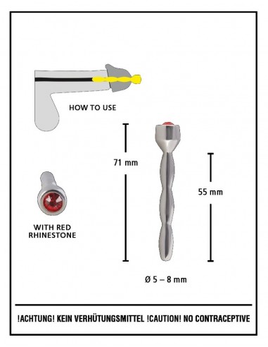 Dilator cewki moczowej Penis Plug Jewellery Pin - Dilatory penisa - 6