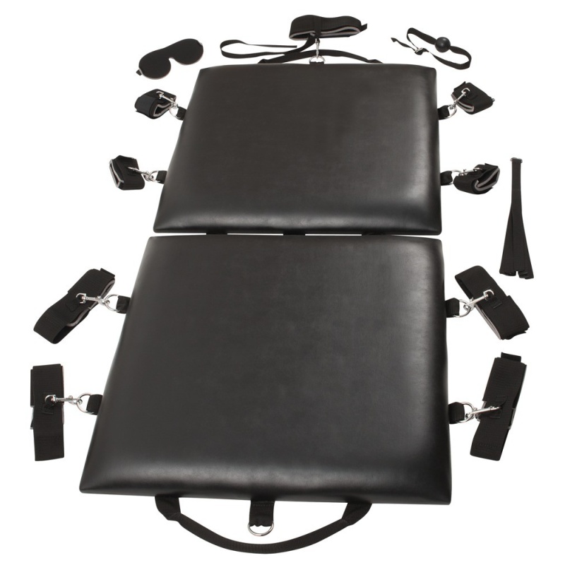 Bondage Board – Składana Tablica Immobilizacyjna z 8 Mankietami i Karabińczykami, Tapicerka 5,5 cm, 120 × 60 cm, 7,1 kg - 2