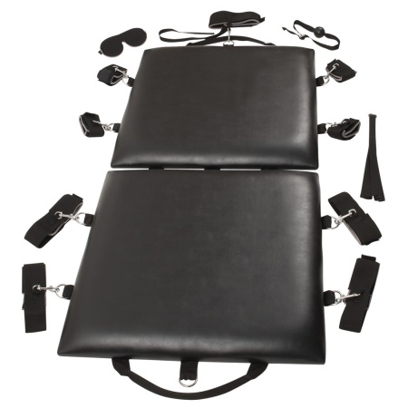 Bondage Board – Składana Tablica Immobilizacyjna z 8 Mankietami i Karabińczykami, Tapicerka 5,5 cm, 120 × 60 cm, 7,1 kg - 2