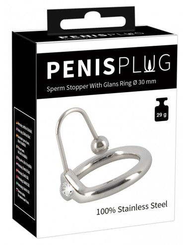 Dilator cewki moczowej Penis Plug With Glans Ring - Dilatory penisa - 1