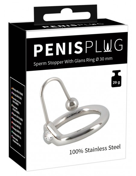 Dilator cewki moczowej Penis Plug With Glans Ring - Dilatory penisa - 1