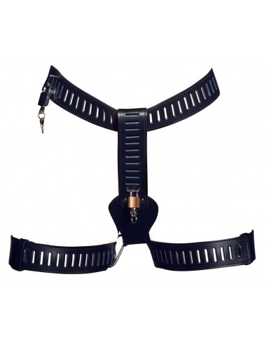 Leder Chastity String S-L - Uprzęże BDSM - 3