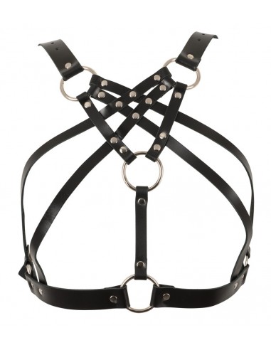Leather Chest Harness S-L - Uprzęże BDSM - 5