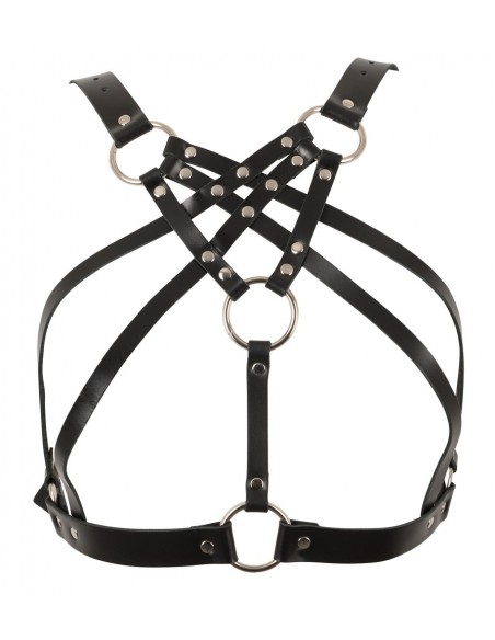 Leather Chest Harness S-L - Uprzęże BDSM - 5
