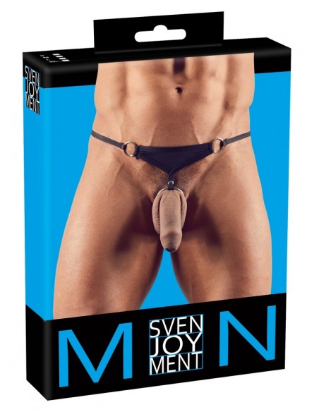 Stringi męskie z pierścieniem na penisa Men´s String S - Stringi, slipy - 1