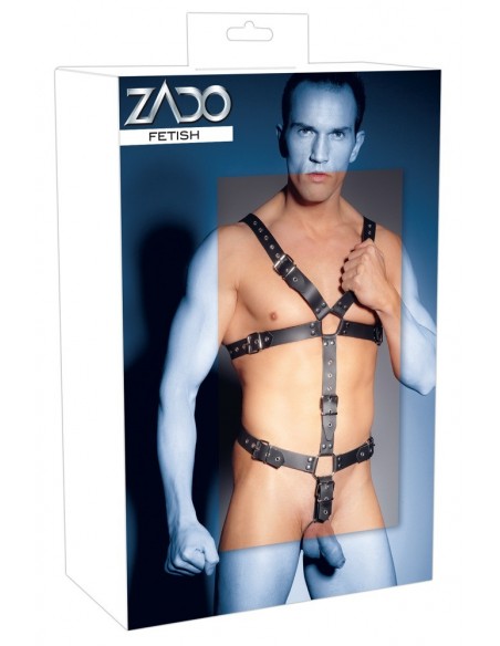 Skórzana uprząż erotyczna Leather Harness For Him - Komplety, kostiumy - 1