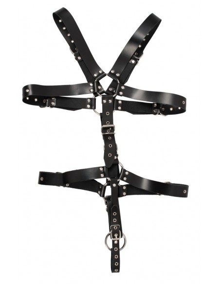 Skórzana uprząż erotyczna Leather Harness For Him - Komplety, kostiumy - 4