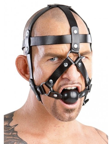Knebel BDSM Leather Head Harness / Gag - Kneble do ust - 3