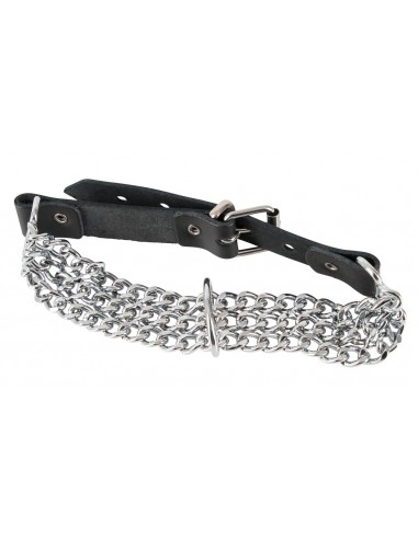 Leder Halsfessel Kette - Uprzęże BDSM - 4
