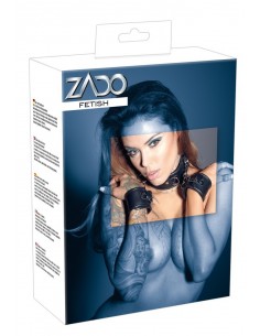 Kajdanki Leather Neck And Hand Cuffs - Kajdanki erotyczne - 1