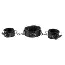 Kajdanki Leather Neck And Hand Cuffs - 2