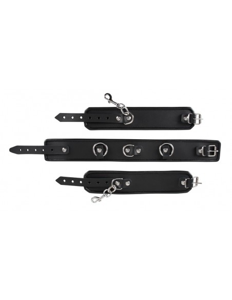 Kajdanki Leather Neck And Hand Cuffs - Kajdanki erotyczne - 3