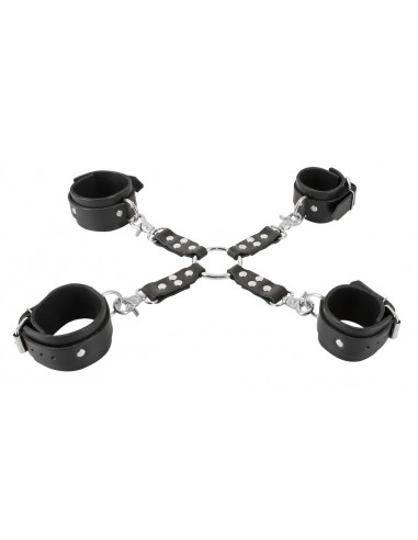 Kajdanki Leather Restraint Set Hogtie - Kajdanki erotyczne - 2