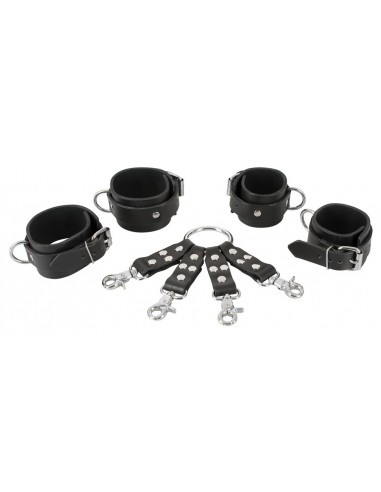 Kajdanki Leather Restraint Set Hogtie - Kajdanki erotyczne - 4