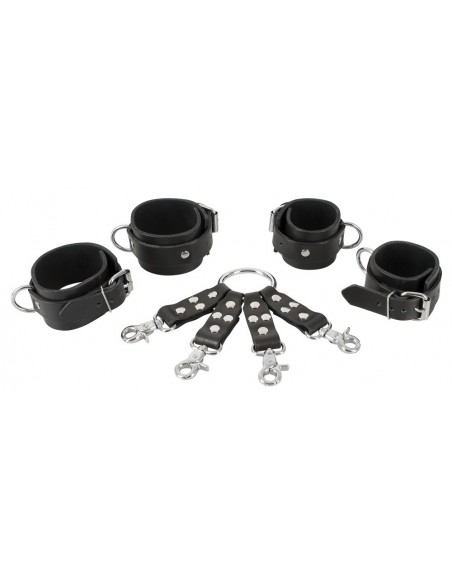 Kajdanki Leather Restraint Set Hogtie - Kajdanki erotyczne - 4