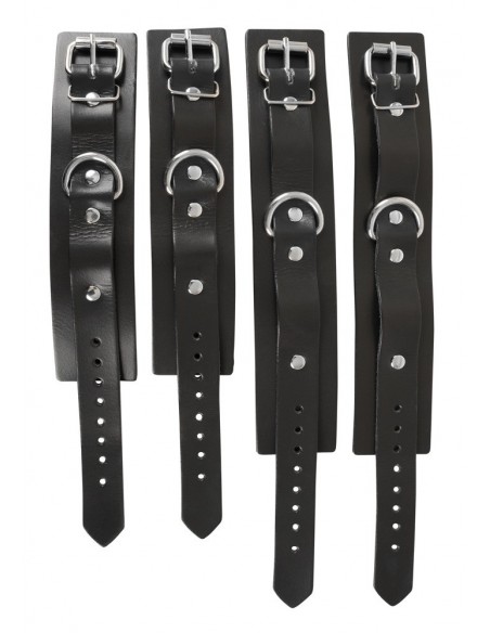 Kajdanki Leather Restraint Set Hogtie - Kajdanki erotyczne - 5