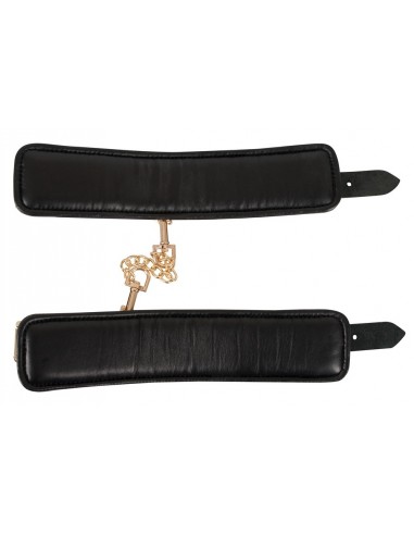 Kajdanki Leather Handcuffs Gold - Kajdanki erotyczne - 8