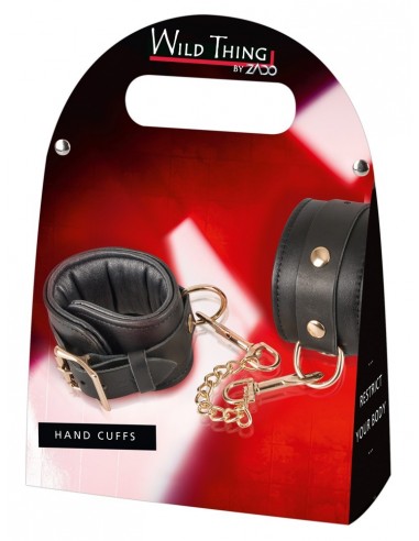 Kajdanki Leather Handcuffs Gold - Kajdanki erotyczne - 9