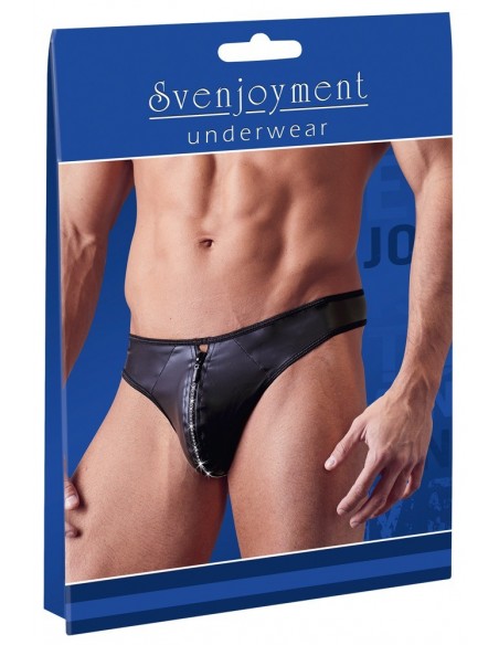 Męskie stringi z zamkiem Men's String S - Stringi, slipy - 1