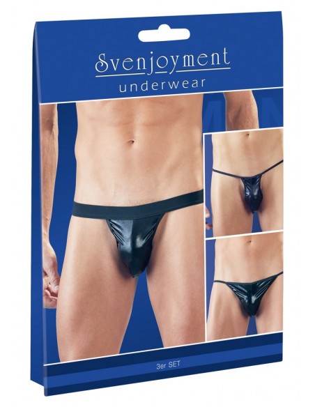 Erotyczne stringi zestaw Men Strings pack of 3 S-L - Stringi, slipy - 1