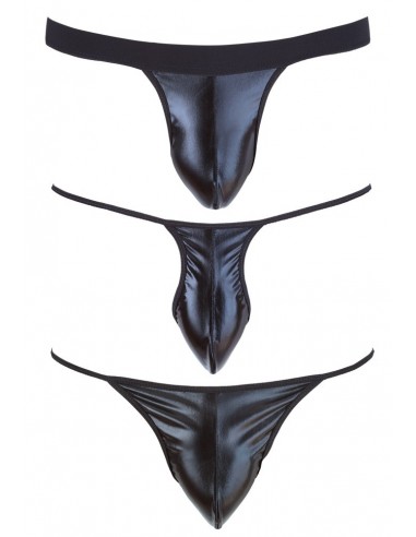 Erotyczne stringi zestaw Men Strings pack of 3 S-L - Stringi, slipy - 3