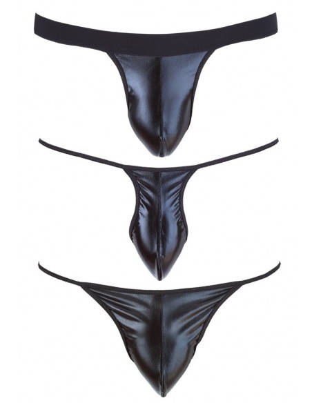 Erotyczne stringi zestaw Men Strings pack of 3 S-L - Stringi, slipy - 3