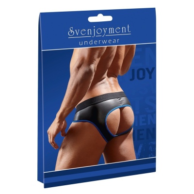 Slipy z zamkiem i odkryciem Blue Men´s Jock - 1