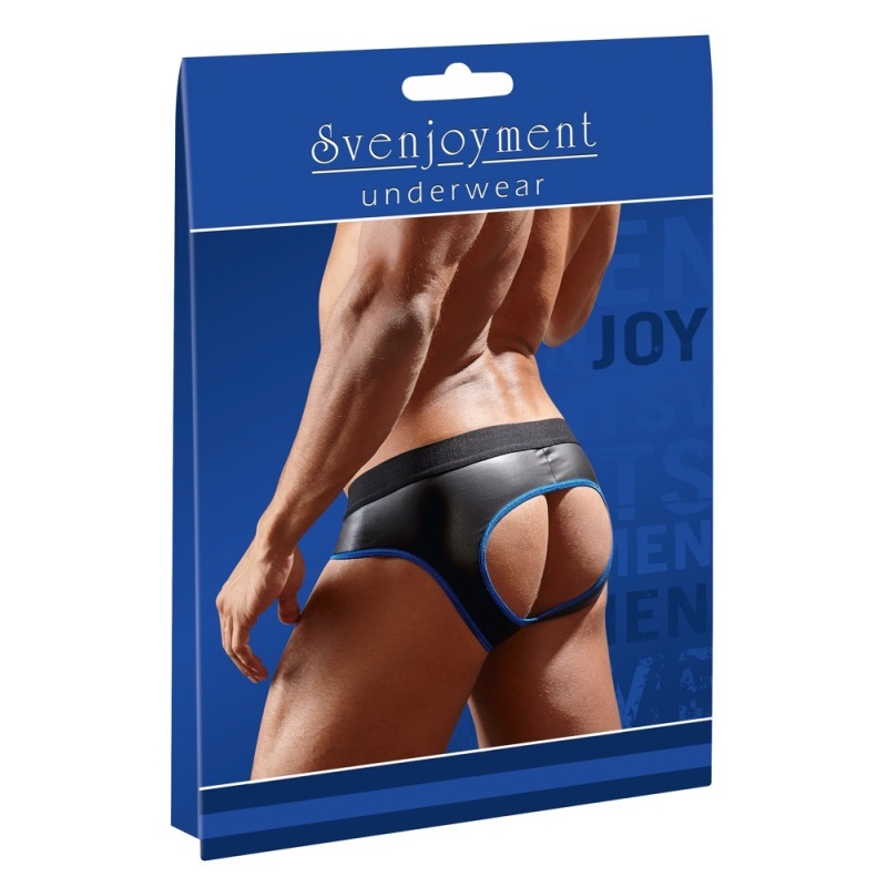 Slipy z zamkiem i odkryciem Blue Men´s Jock - 1