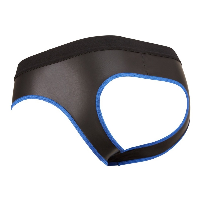 Slipy z zamkiem i odkryciem Blue Men´s Jock - 7