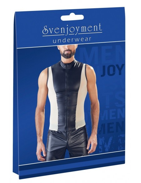 Top męski z zamkiem M.shirt black/nude - Koszule, koszulki, podkoszulki - 1