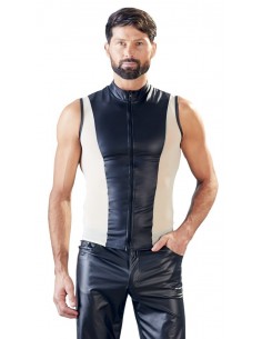 Top męski z zamkiem M.shirt black/nude - Koszule, koszulki, podkoszulki - 1 2