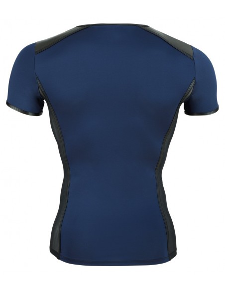 Granatowy top z wycięciem Men's Shirt S - Koszule, koszulki, podkoszulki - 3