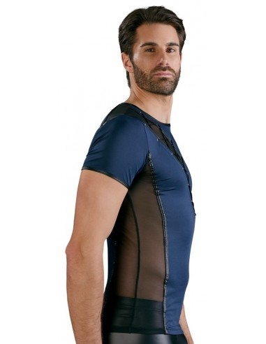 Granatowy top z wycięciem Men's Shirt S - Koszule, koszulki, podkoszulki - 7