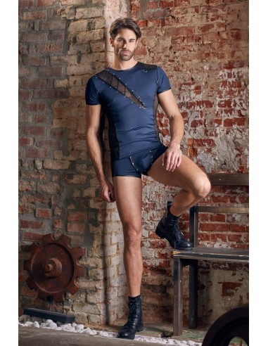 Granatowy top z wycięciem Men's Shirt S - Koszule, koszulki, podkoszulki - 11