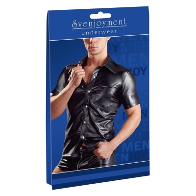 Imitacja skóry koszula Imitat. Leather Men´s Shirt - 1