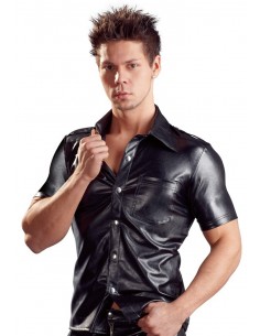 Imitacja skóry koszula Imitat. Leather Men´s Shirt S - Koszule, koszulki, podkoszulki - 1 2