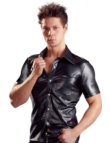 Imitacja skóry koszula Imitat. Leather Men´s Shirt S - Koszule, koszulki, podkoszulki - 2