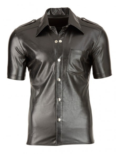 Imitacja skóry koszula Imitat. Leather Men´s Shirt S - Koszule, koszulki, podkoszulki - 3