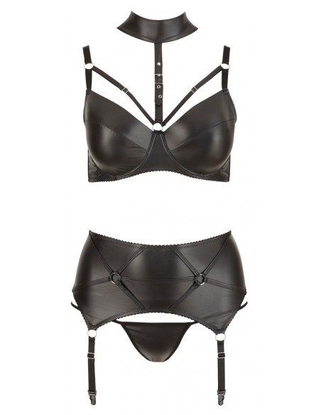 Komplet bielizny Bra Wetlook 90E/XL - Wetlook, Vinyl, Datex, Latex - 4