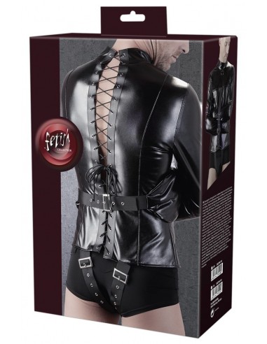 Imit.Leather Straitjacket S/M - Uprzęże BDSM - 6
