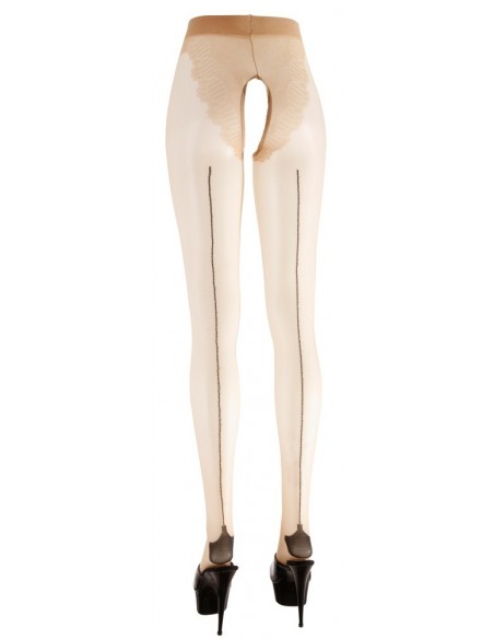 Cieliste rajstopy z wycięciem Tights Skin-coloured 1 - Rajstopy - 4