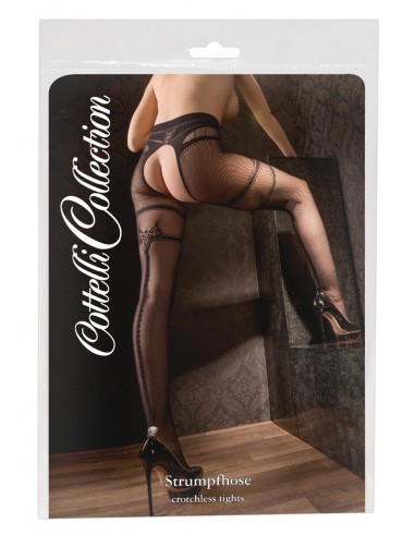 Uwodzicielskie rajstopy Crotchless Tights S/M - Rajstopy - 1