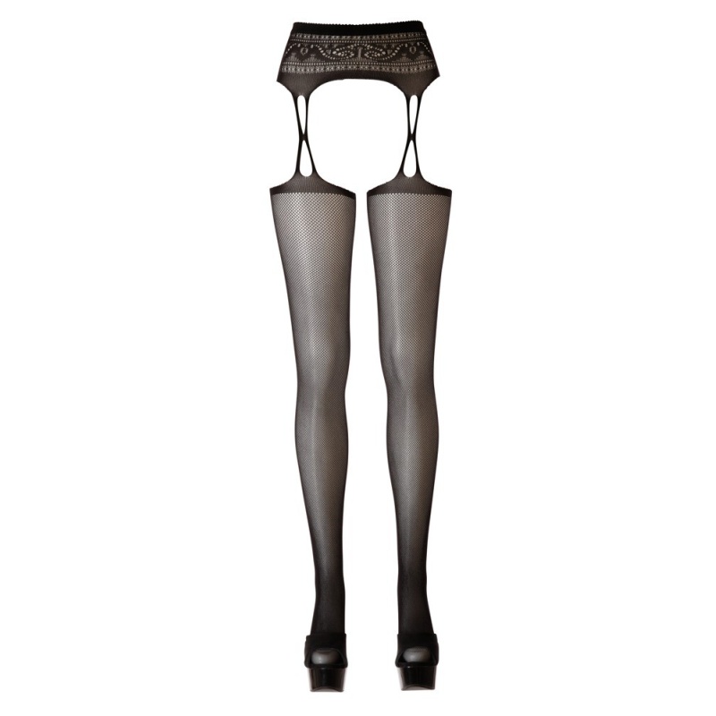 Zdobione rajstopy Susp. Straps + Stockings L/XL - 5