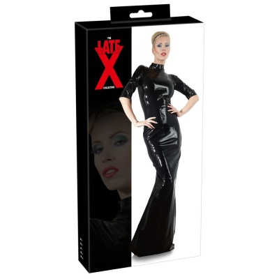 Długa sukienka Latex Dress black - 1