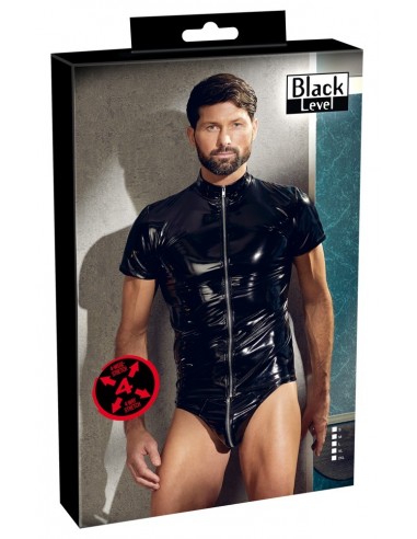 Top z zamkiem świecący Vinyl Shirt men S - Koszule, koszulki, podkoszulki - 1