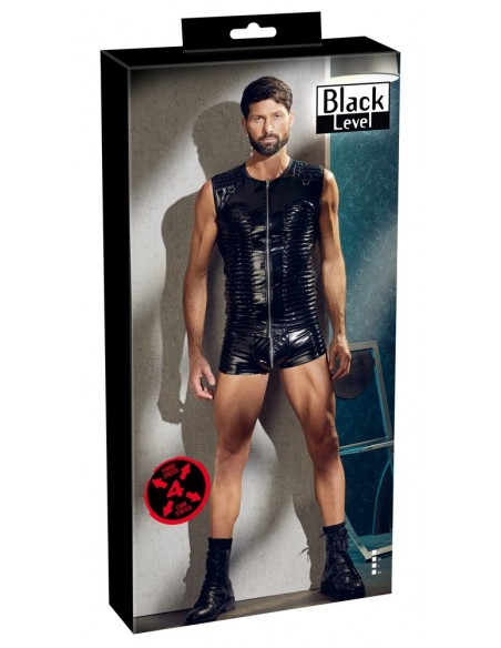 Top bez ramion świecący Vinyl Shirt men Biker S - Koszule, koszulki, podkoszulki - 1