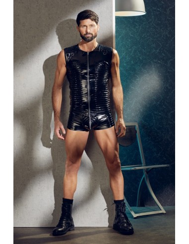 Top bez ramion świecący Vinyl Shirt men Biker S - Koszule, koszulki, podkoszulki - 3